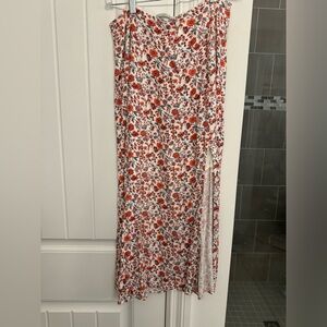 Abercrombie and Fitch Floral Midi Skirt with slit